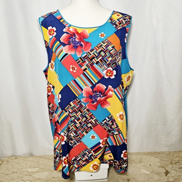 🛑 Vintage Koos of Course! 2-Piece Womens Turquoise Cardigan & Silk Shell Top L - Picture 2 of 10